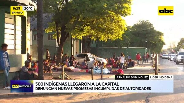 Video: 500 indígenas llegaron a la Capital - ABC Noticias - ABC Color