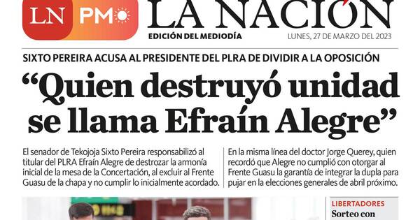 La Nación / LN PM: edición mediodía del 27 de marzo