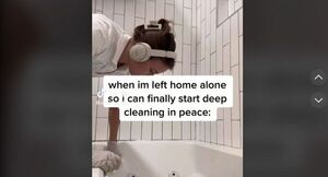 Mujer se hace viral en TikTok al presumir cuánto dinero gana limpiando baños