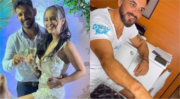 Pamela Vill y su esposo sellaron su amor en su piel