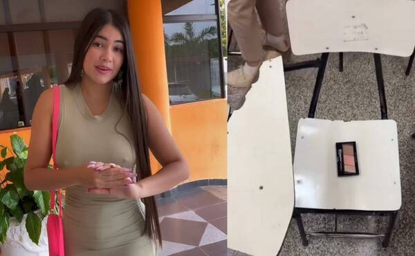 [VIDEO] Al estilo cuidacoches, Laurys guardó sillas a sus amigas de la facu