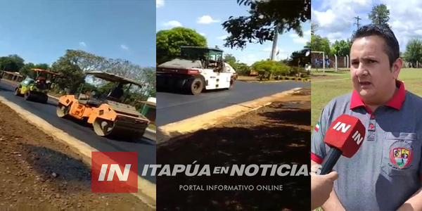 LA CAPA ASFÁLTICA LLEGA AL CENTRO URBANO DE CARLOS A. LÓPEZ - Itapúa Noticias