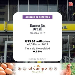Banco Do Brasil: 0% se expandió su cartera de prestamos en febrero 2023 | Bancos | 5Días