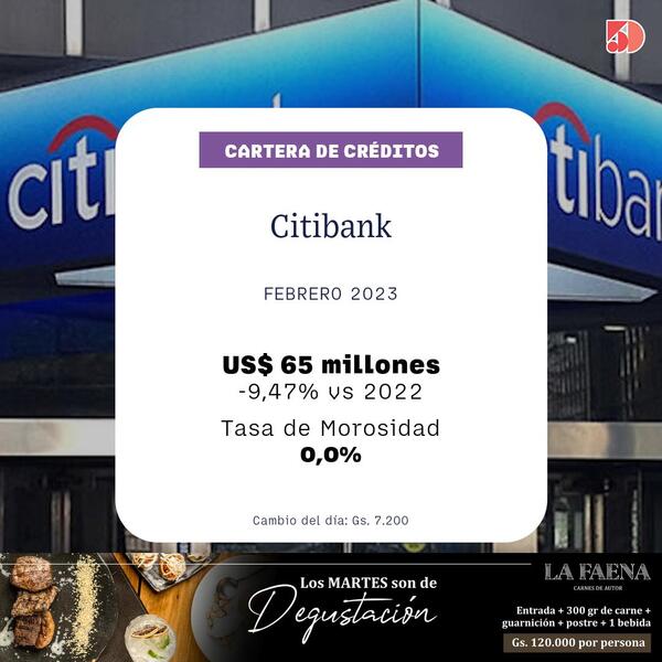El Citibank tuvo una retracción del 9% en sus créditos a febrero | Bancos | 5Días