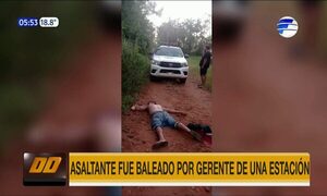 Asaltante fue baleado por gerente de una estación en J. Augusto Saldívar | Telefuturo