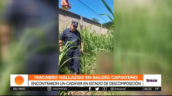 Capiatá: Halla cuerpo en descomposición de hombre desaparecido - trece