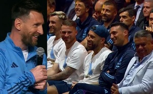 Inesperado: Messi hizo estallar de risa al auditorio en homenaje - La Prensa Futbolera