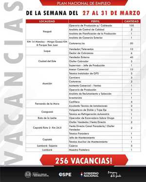 Casi 100 vacancias laborales disponibles en Alto Paraná - La Clave