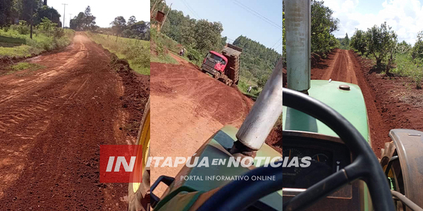 SE REALIZAN MANTENIMIENTOS DE CAMINOS VECINALES EN SAN RAFAEL DEL PNÁ. - Itapúa Noticias