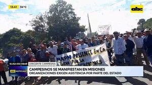 Video: Campesinos se manifiestan en Misiones - ABC Noticias - ABC Color