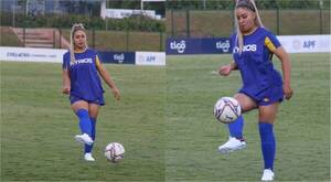 [VIDEO] Fátima Román muestra sus dotes como pelotera