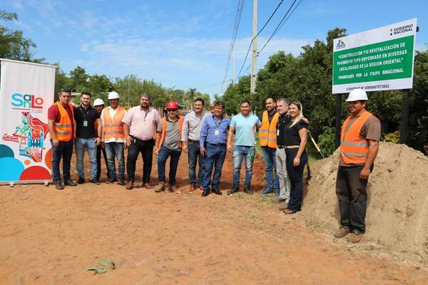 San Lorenzo: Más construcciones de empedrados con apoyo de Itaipú » San Lorenzo PY
