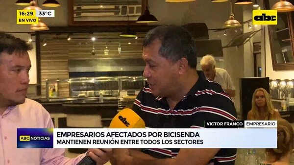 Video: Empresarios afectados por bicisenda  - ABC Noticias - ABC Color