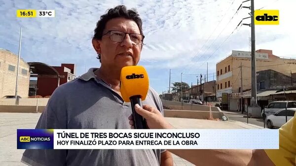 Video: Túnel de Tres Bocas sigue inconcluso - ABC Noticias - ABC Color