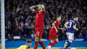 España sufre dura derrota ante Escocia