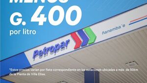 Petropar anunció que bajarán dos tipos de combus por Semana Santa