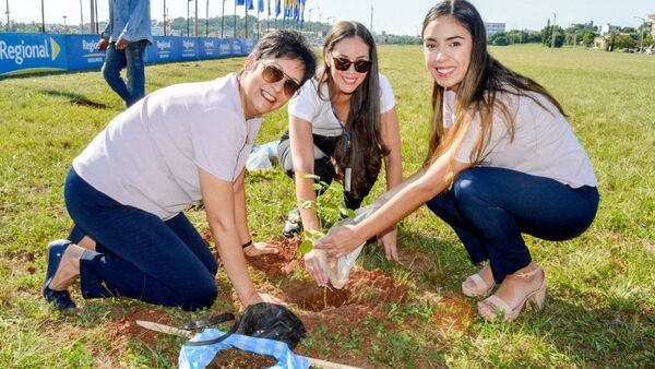 Plantan lapachos en la Costanera de Encarnación