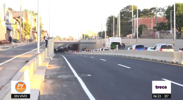 MOPC habilita Túnel Tres Bocas pero se presentaron algunas complicaciones en el tránsito - trece