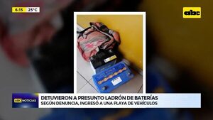 Video: Detuvieron a presunto ladrón de dos baterías - ABC Noticias - ABC Color