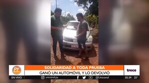 Emotivo gesto: Se ganó un auto en una rifa solidaria pero devolvió el premio - trece