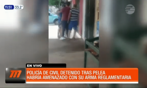 Policía de civil detenido tras una pelea | Telefuturo