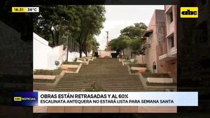 Video: Escalinata Antequera no estará lista para Semana Santa - ABC Noticias - ABC Color