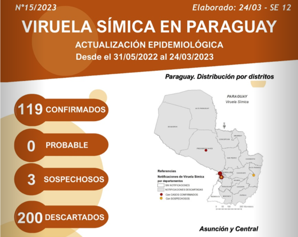 ASCIENDEN A 119 LOS CASOS DE VIRUELA SÍMICA EN PARAGUAY - Itapúa Noticias