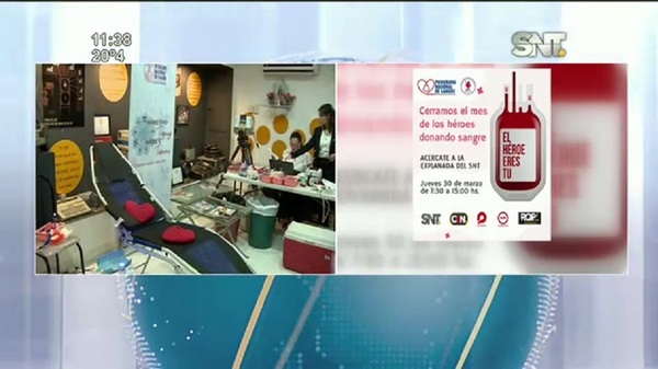 Convertite en Héroe donando sangre - SNT