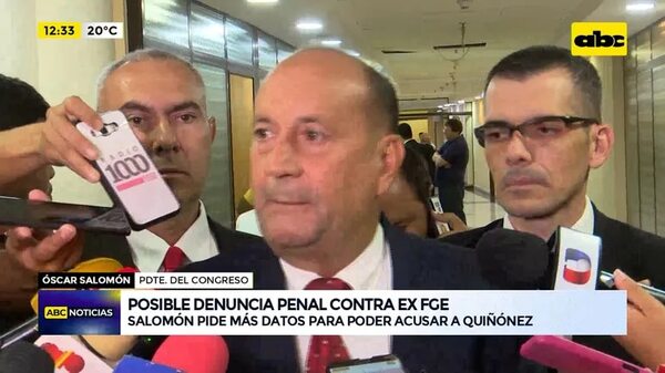 Video: Posible denuncia penal contra ex FGE - ABC Noticias - ABC Color