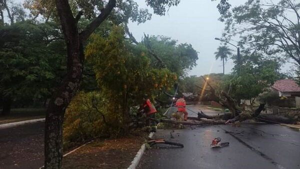 Temporal causó destrozos e interrumpió el tránsito en Ayolas