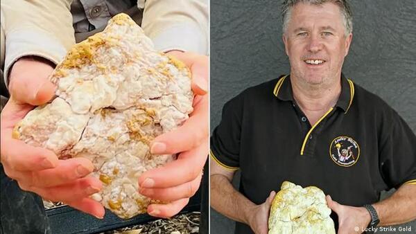 Un buscador de oro halla una enorme roca valorada en 160.000 dólares