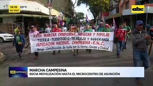 Marcha Campesina: Inicia movilización hasta el microcentro de Asunción  - ABC Noticias - ABC Color