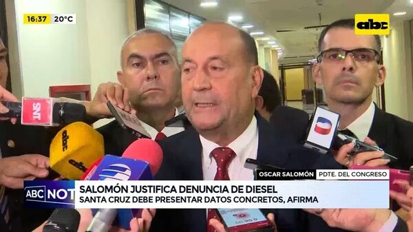 Video: Salomón justifica denuncia de Diesel - ABC Noticias - ABC Color