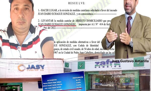 Accionista de Jasy Cambios S.A. es acusado por narcolavado, pero juez le otorga libertad ambulatoria – Diario TNPRESS