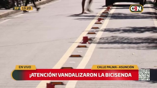 ¡Atención! Vandalizan la bicisenda - C9N