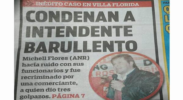Michell Flores fue tapa de diario por ser barullento y maltratar a una mujer