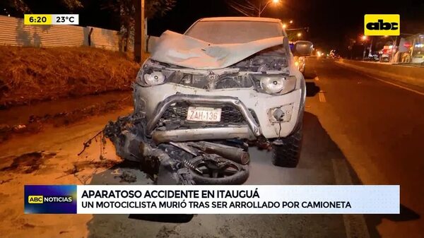 Video: Un motociclista murió tras ser arrollado por camioneta - ABC Noticias - ABC Color