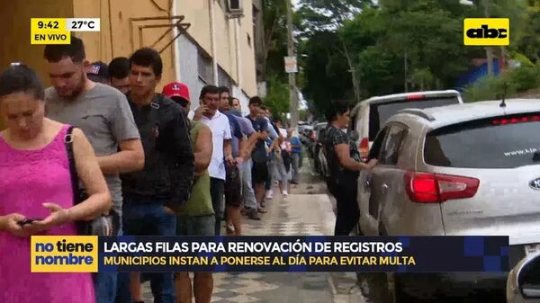 Video: Largas filas para renovación de registros - no tiene nombre - ABC Color