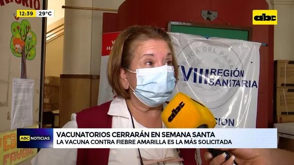 Video: Vacunatorios cerrarán en Semana Santa - ABC Noticias - ABC Color