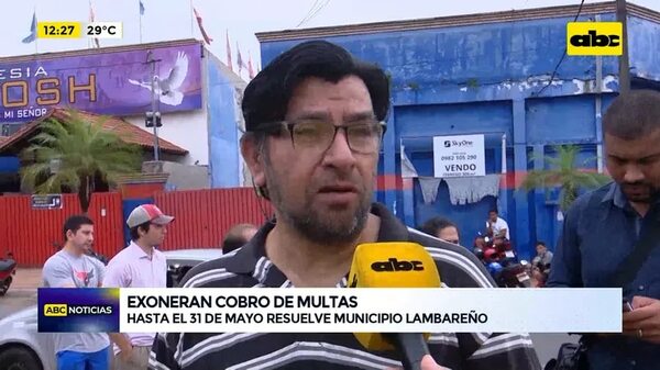 Lambaré: Exoneran cobro de multas hasta el 31 de mayo - ABC Noticias - ABC Color