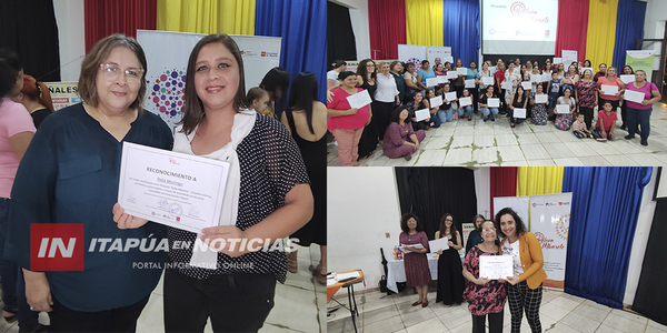 MUJERES RECIBIERON CERTIFICADOS EN EL MARCO DEL PROYECTO “KUÑA MBARETE” - Itapúa Noticias