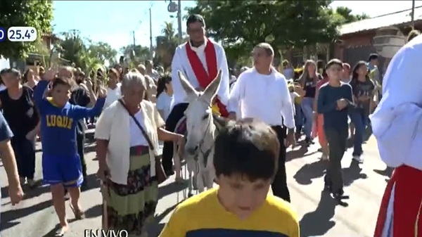 Multitudinaria concurrencia en misa por Domingo de Ramos en Luque - Noticias Paraguay
