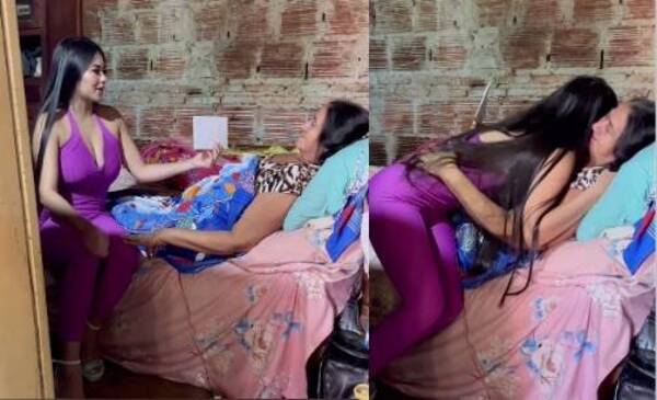 ¡Laurys lo volvió a hacer! junto al "batallón pynandí" entregó una ayuda a ña Feli