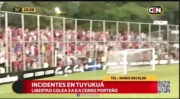 Incidentes en Tuyukuá: Libertad gana a Cerro Porteño - C9N