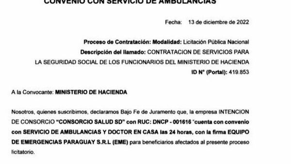 Adjudicada por Hacienda ganó en otra licitación con mismo modus operandi