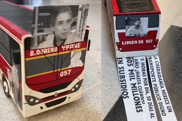 Un bus con “César Ruiz Díaz” irrumpe en Diputados en busca de interpelación - Política - ABC Color