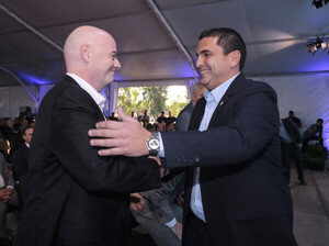 Reconocimiento de Gianni Infantino a la gestión del presidente Harrison - APF