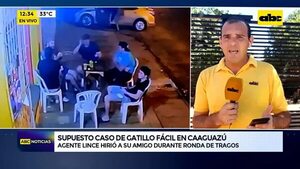 Video: Agente Lince hirió a su amigo durante ronda de tragos - ABC Noticias - ABC Color