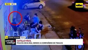 Video: Policía deja malherido a compañero de tragos - Crimen y castigo - ABC Color