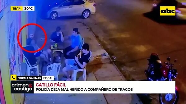 Video: Policía deja malherido a compañero de tragos - Crimen y castigo - ABC Color